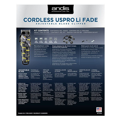 Машинка для стрижки волос Andis Cordless UsPro Li Fade Nation 