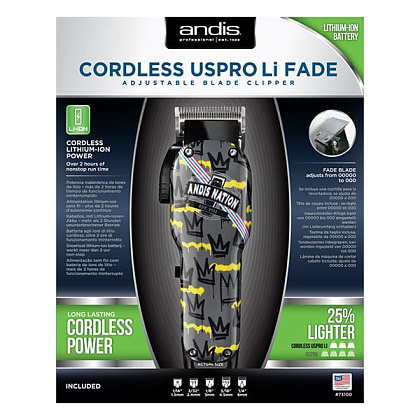 Машинка для стрижки волос Andis Cordless UsPro Li Fade Nation 